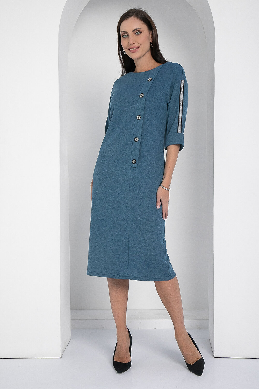LT Collection Платье 598039 П12622-5 джинсовый.