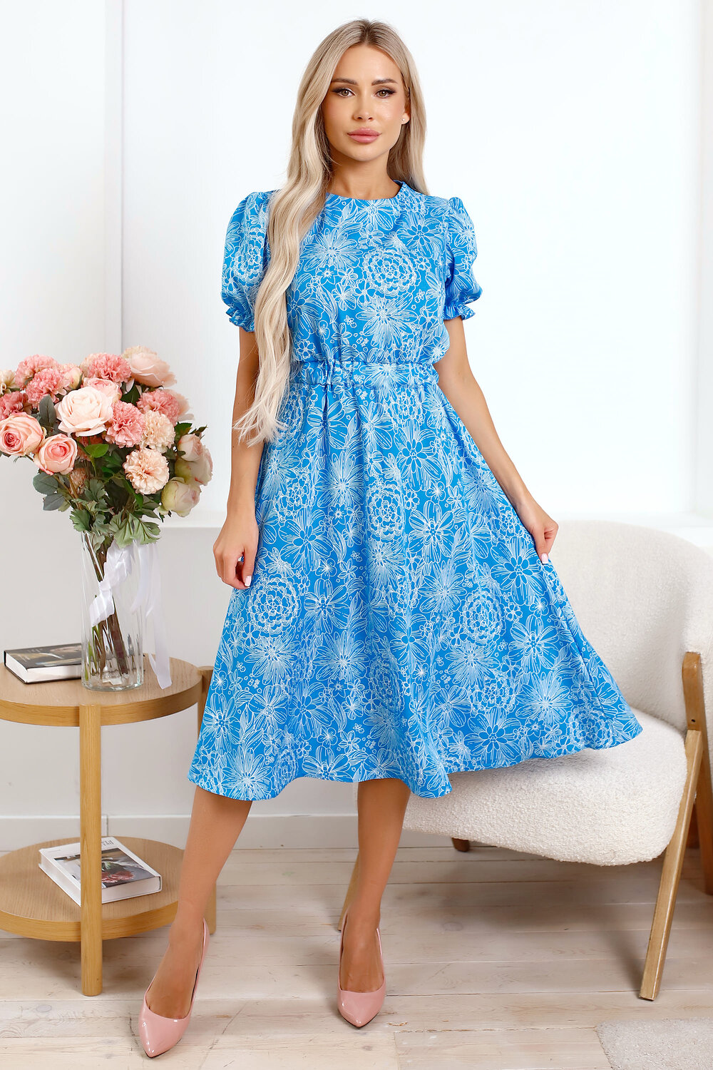 LT Collection Платье 598230 П15935-45М Голубой