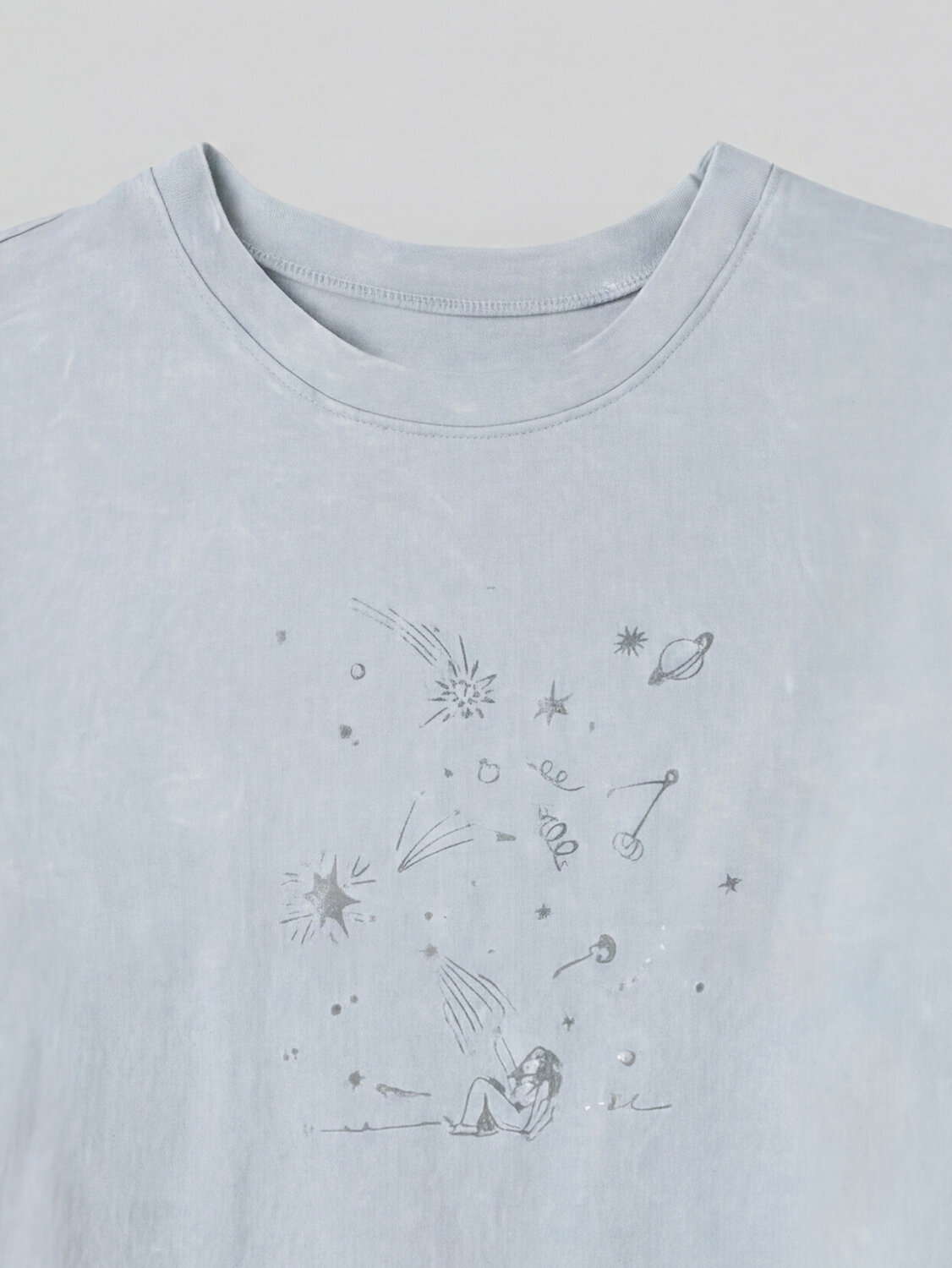 MARK FORMELLE Футболка 598402 112862 ACID WASH на св.сером +печать