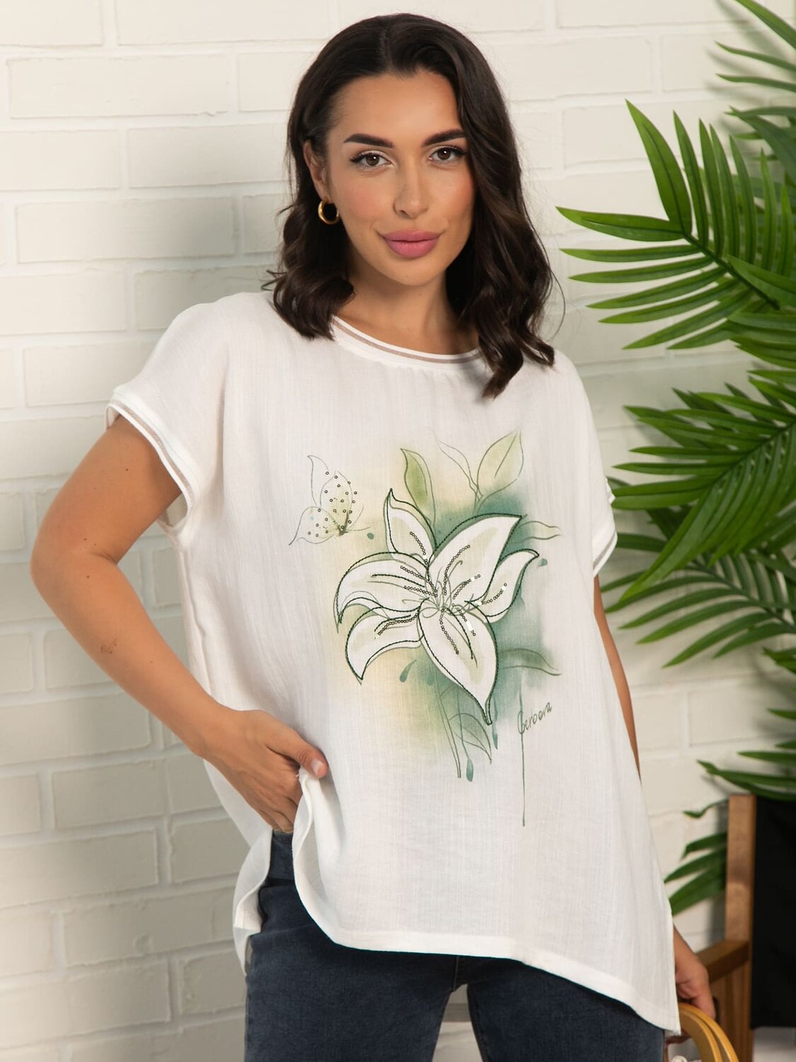 LT Collection Блуза 598731 Б16043-18М Белый