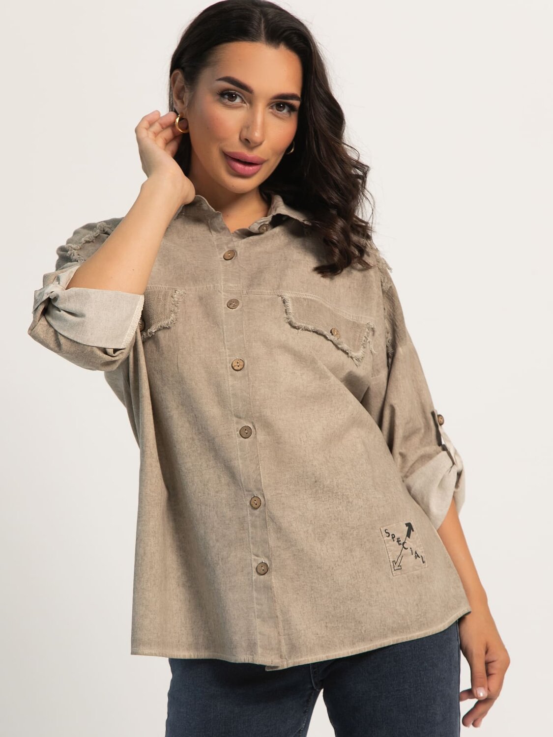LT Collection Рубашка 598734 Б16050-4М Бежевый