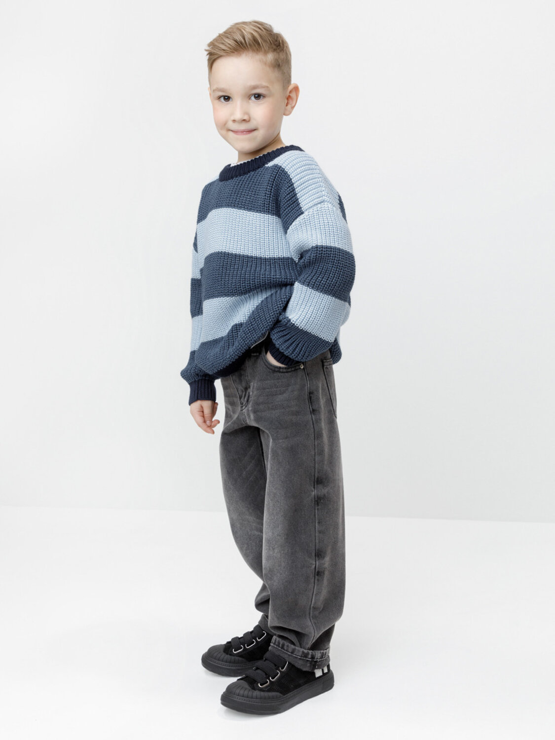 CROCKID Джемпер 599561 КВ 30174 джинсовый меланж, св.голубой