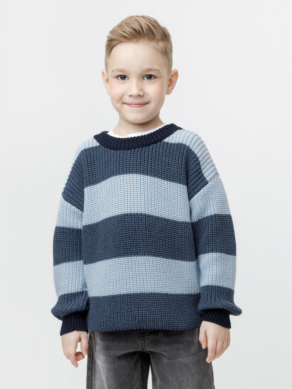 CROCKID Джемпер 599561 КВ 30174 джинсовый меланж, св.голубой