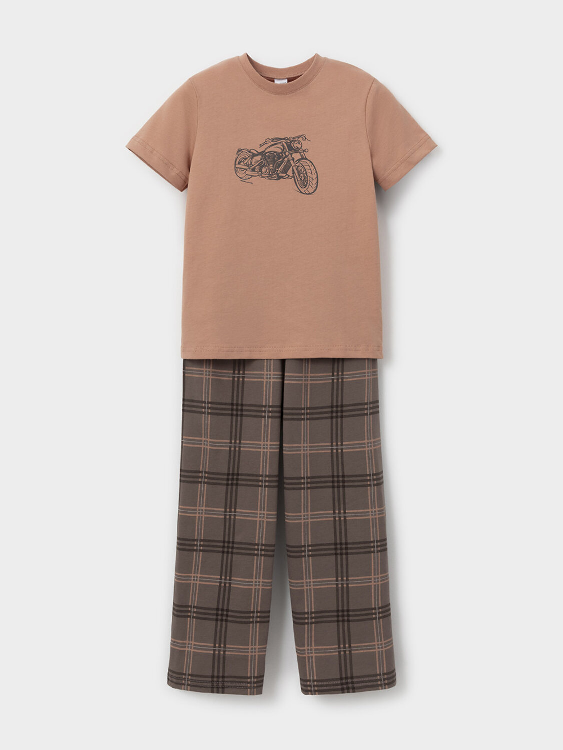 CROCKID Пижама 599944 К 1599 пробковое дерево, текстильная клетка