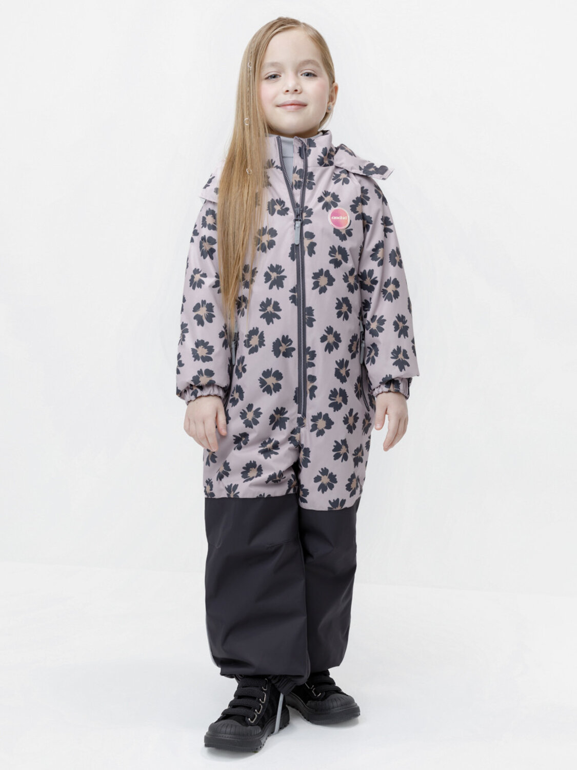 CROCKID Комбинезон 599962 ВК 60111/н/7 УЗГ розово-бежевый, леопардовые цветы