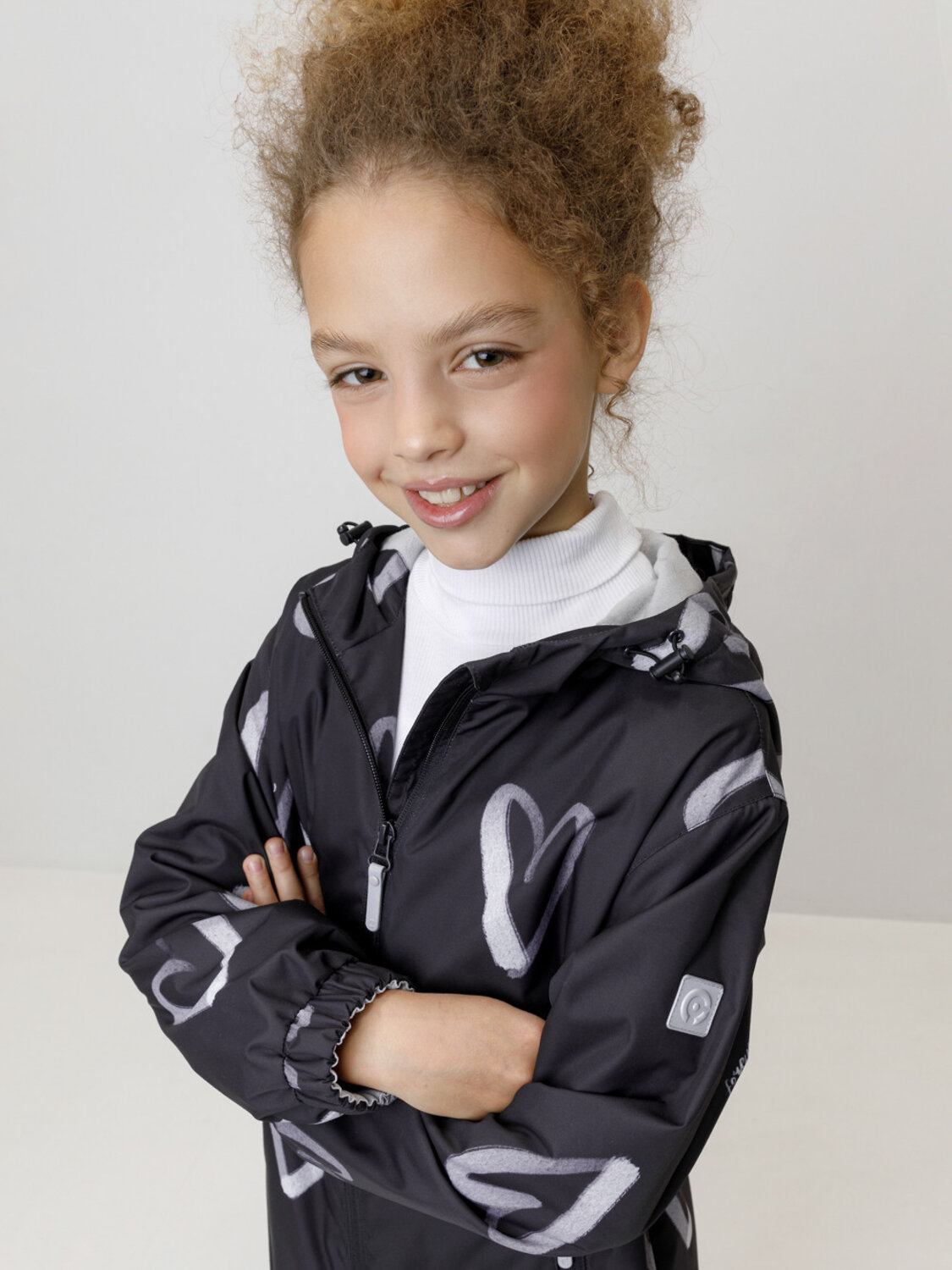 CROCKID Ветровка 599983 ВК 32187/н/2 УЗГ черный, сердца