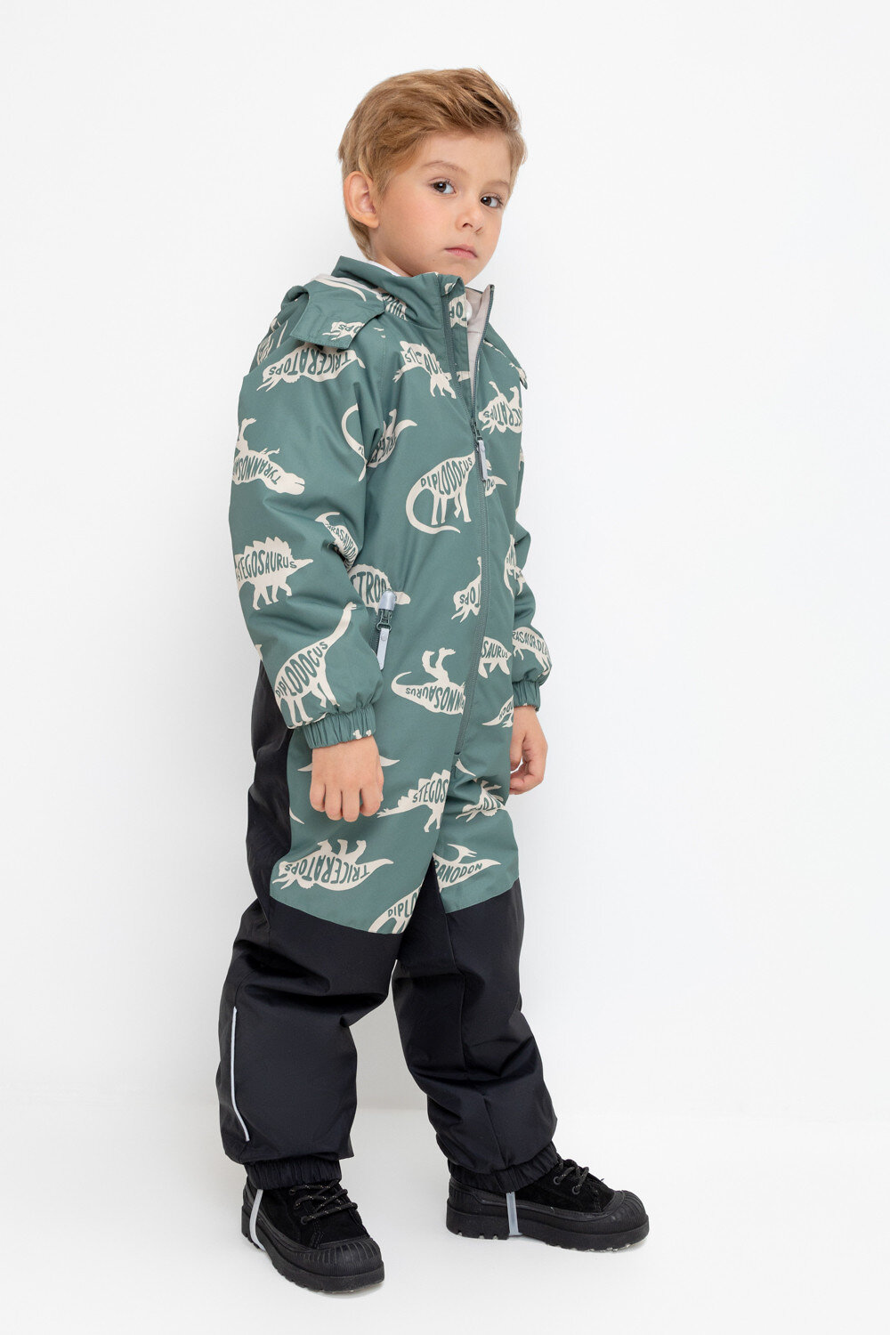 CROCKID Комбинезон 599985 ВК 60111/н/1 ГР зеленый чай, динозавры
