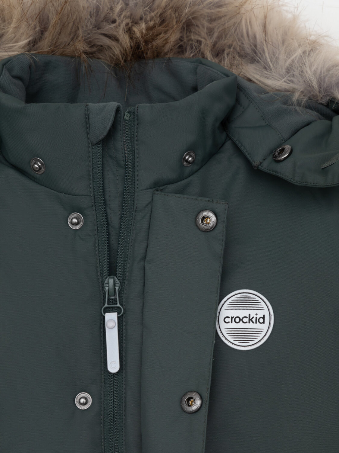 CROCKID Куртка 599986 ВК 36106/1 ГР (128-158) серо-зеленый