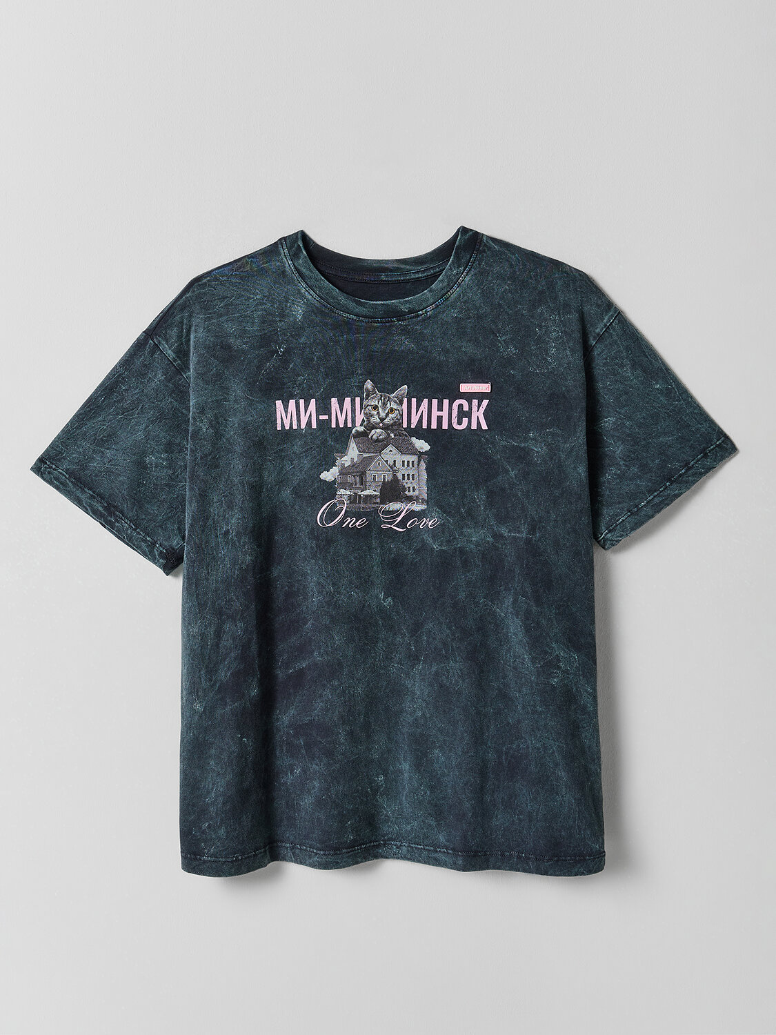 MARK FORMELLE Футболка 600368 112678 ACID WASH серый +печать1