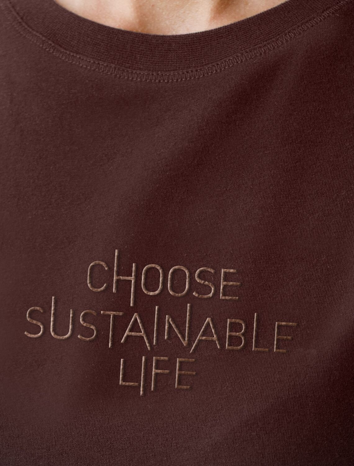 VILATTE Футболка 600450 D49.173 шоколад_sustainable life