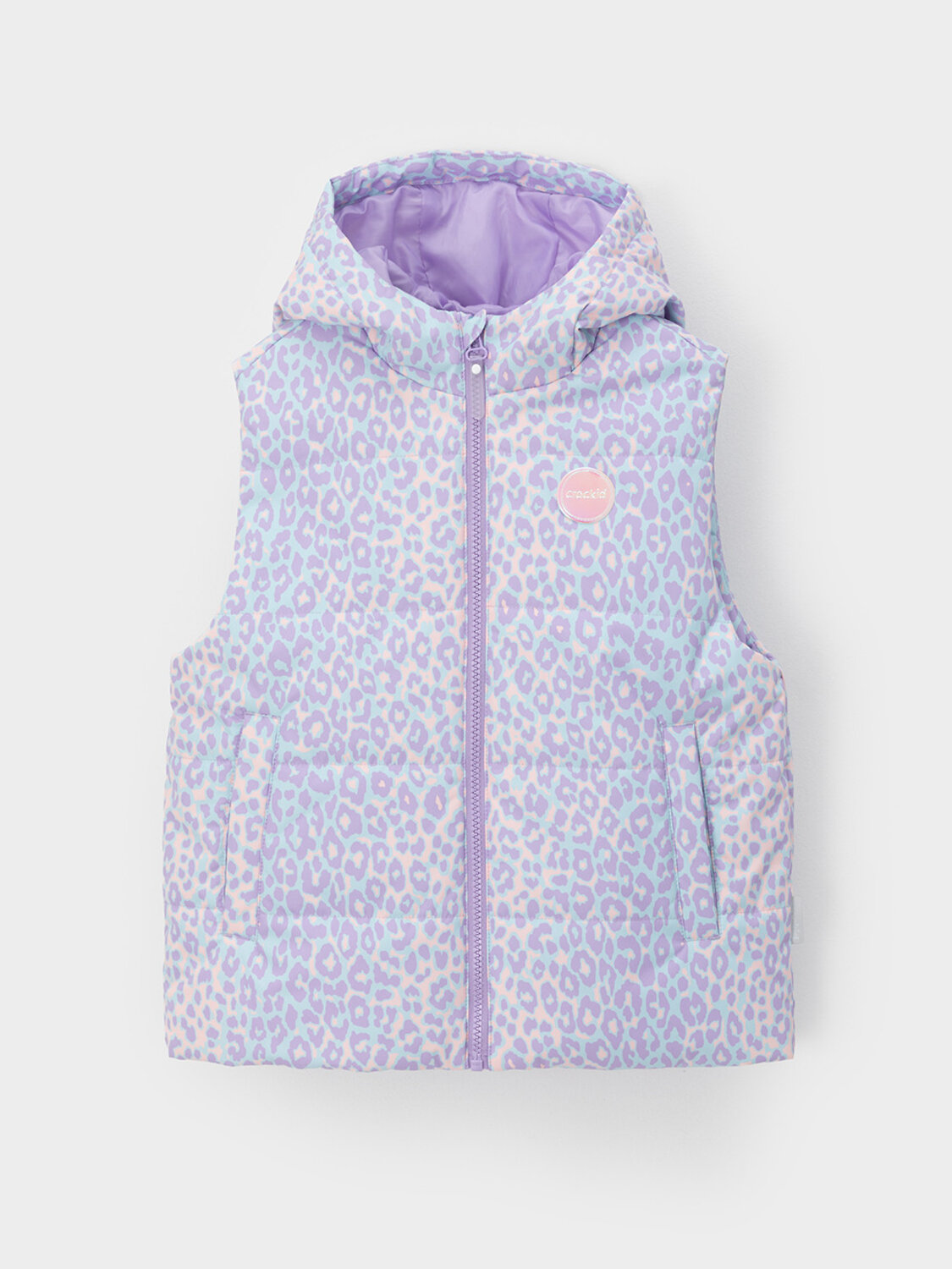 CROCKID Жилет 600840 ВК 35019/н/2 ГР (128-152) мятный, неоновый леопард