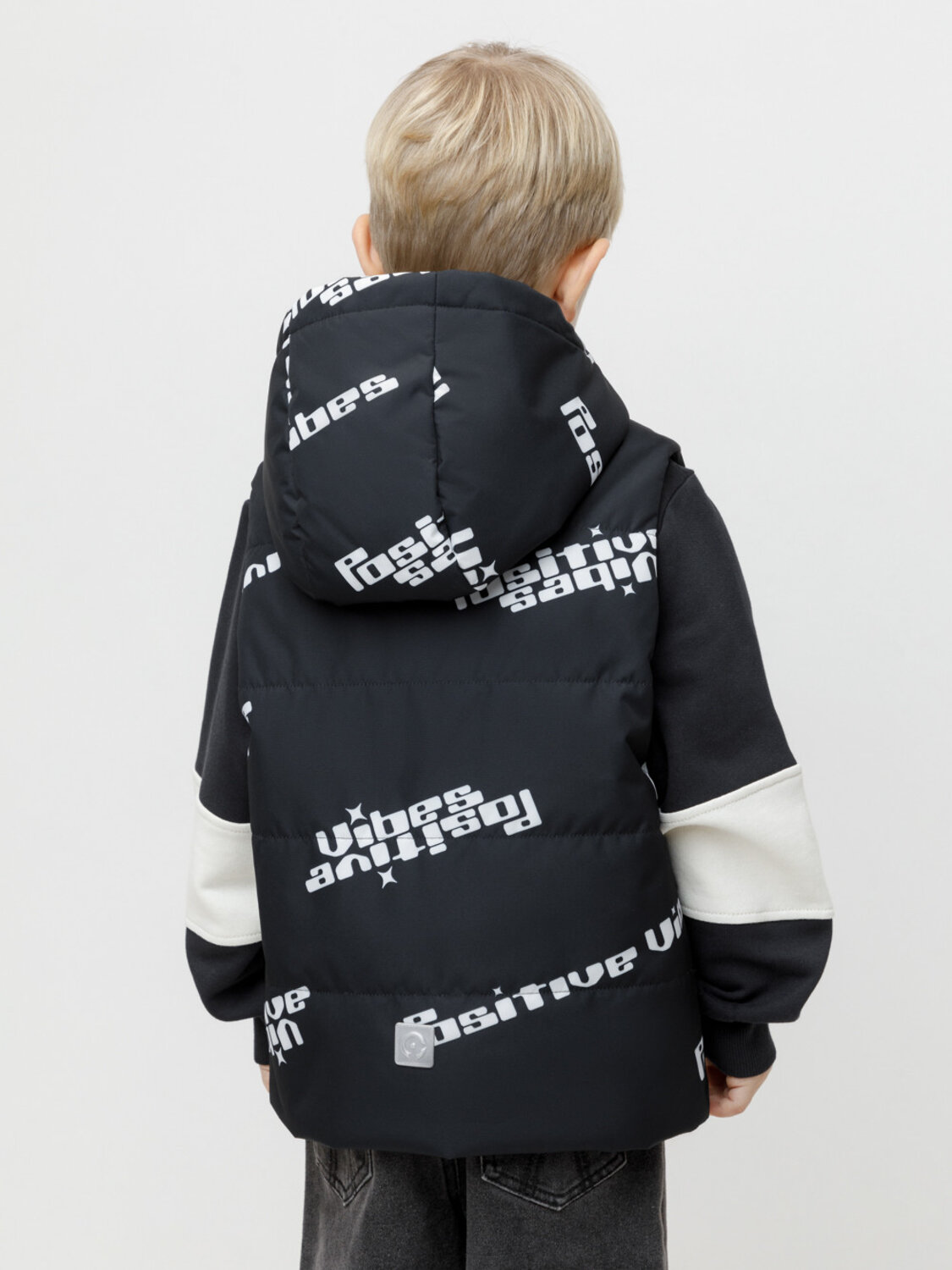 CROCKID Жилет 600842 ВК 35019/н/3 ГР (128-152) черный, позитив