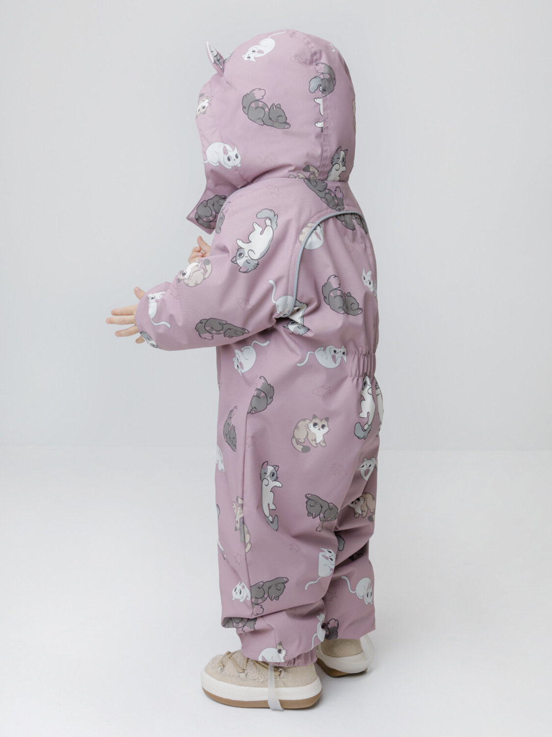 CROCKID Комбинезон 600845 ВК 60138/н/1 УЗГ темно-розовый, милые кошечки