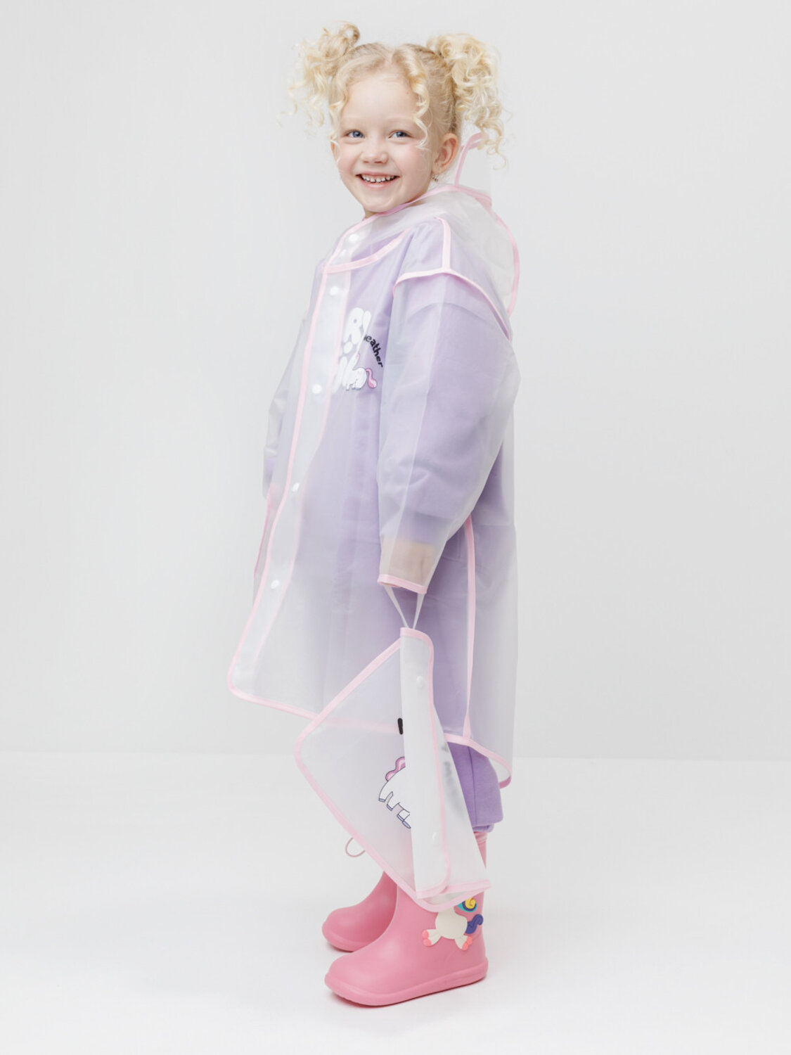 CROCKID Дождевик 600857 ВК 32185/5 ФВ прозрачный с единорогом