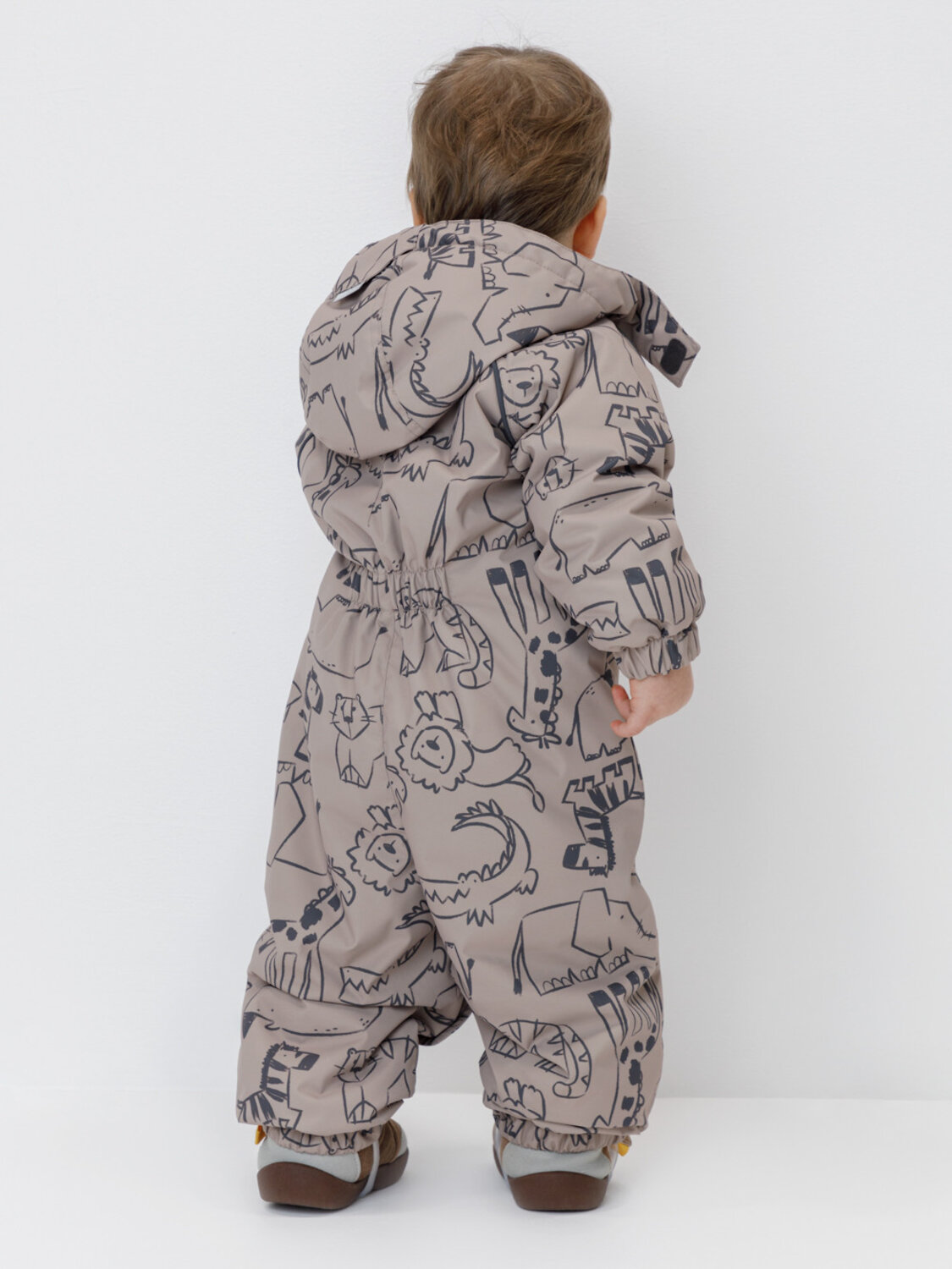 CROCKID Комбинезон 600906 ВК 60085/н/74 Ал бежево-коричневый, рисунки животных