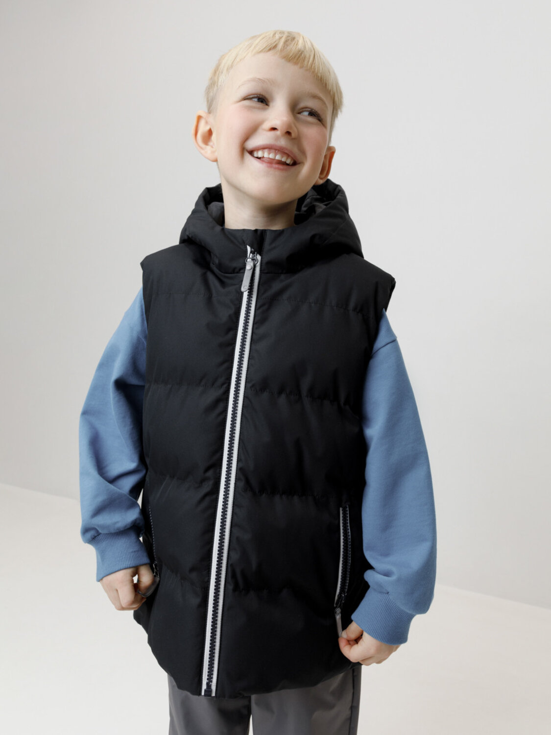 CROCKID Жилет 600953 ВК 35022/6 ГР (98-128) черный