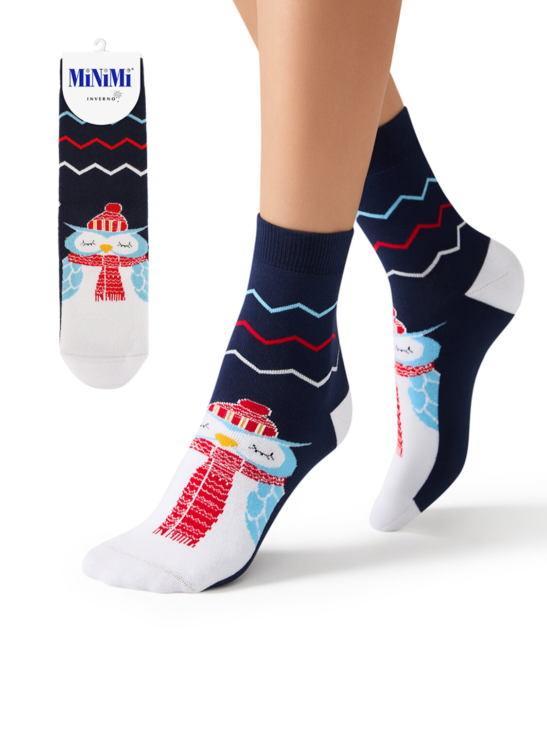 Minimi Носки 601273 MINI INVERNO 3300- 4 (шарфики) Blu (Синий)