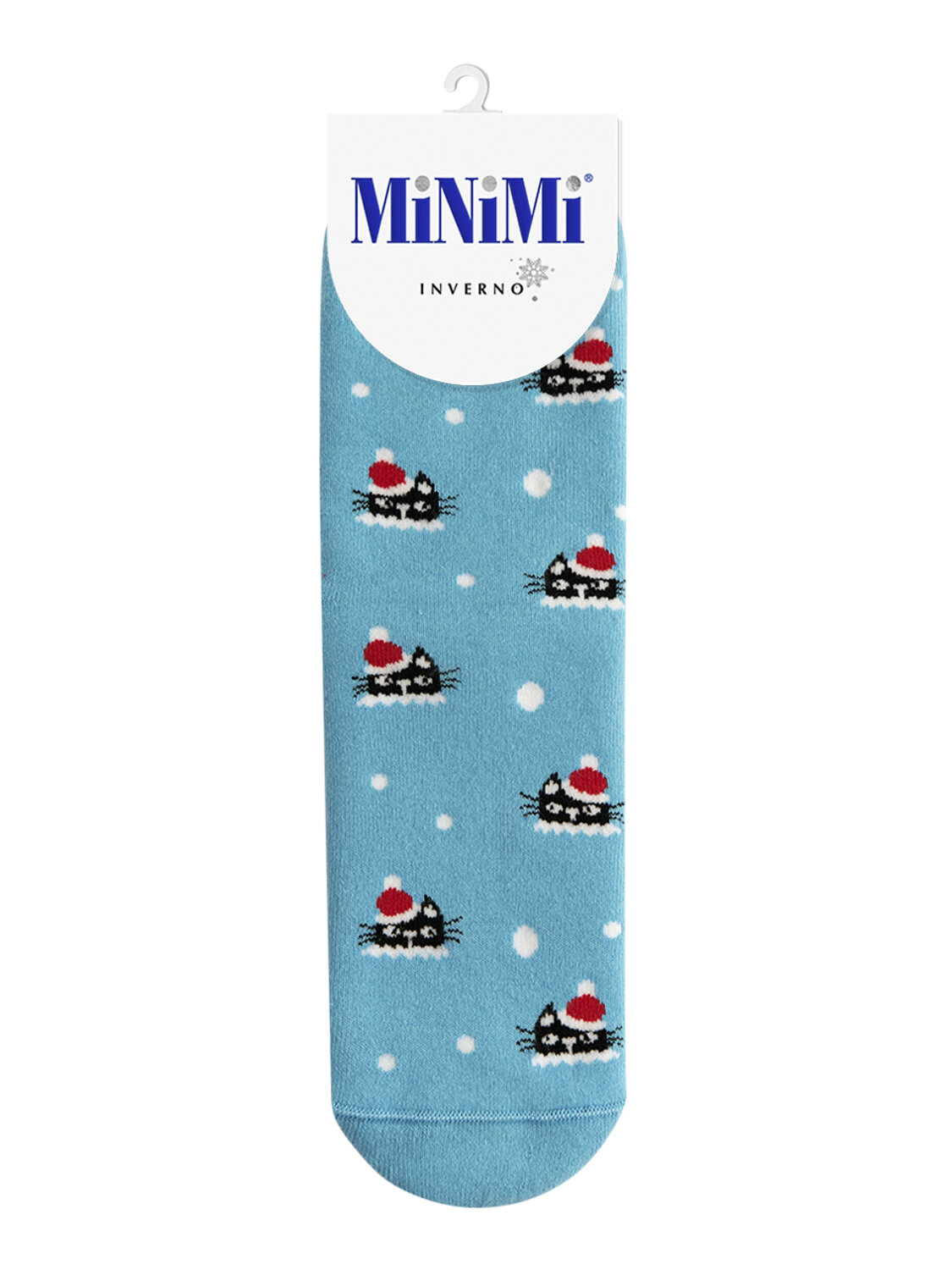 Minimi Носки 601274 MINI INVERNO 3300- 5 (котики) Blu Сhiaro (Голубой)