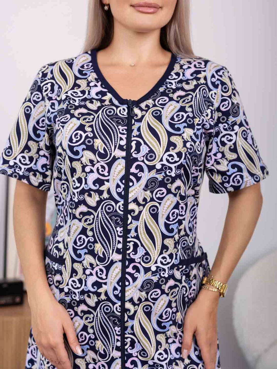 Текс-плюс Халат 601301 00-00249424 Синий,зеленый
