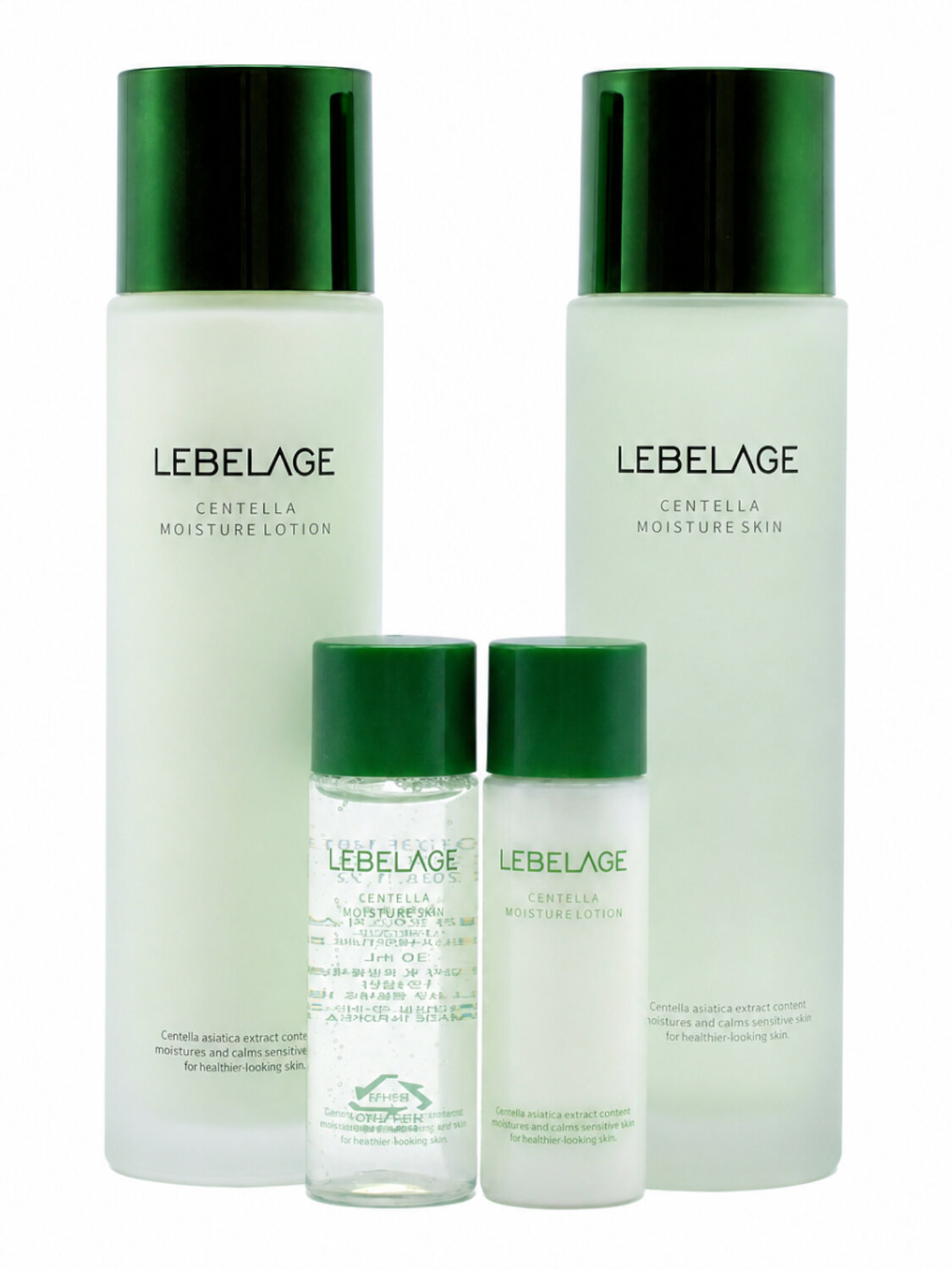 Lebelage Подарочный набор для лица с центеллой / Centella Moisture 2 Set (Тонер + Лосьон + Миниатюры), 150 мл x 2, 30 мл x 2 601380 28538 