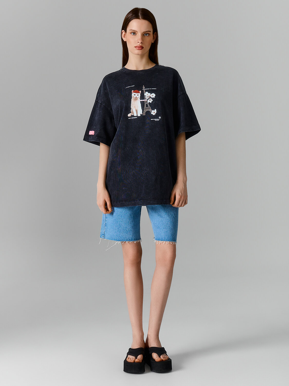 MARK FORMELLE Футболка 601586 112953 ACID WASH черный +печать