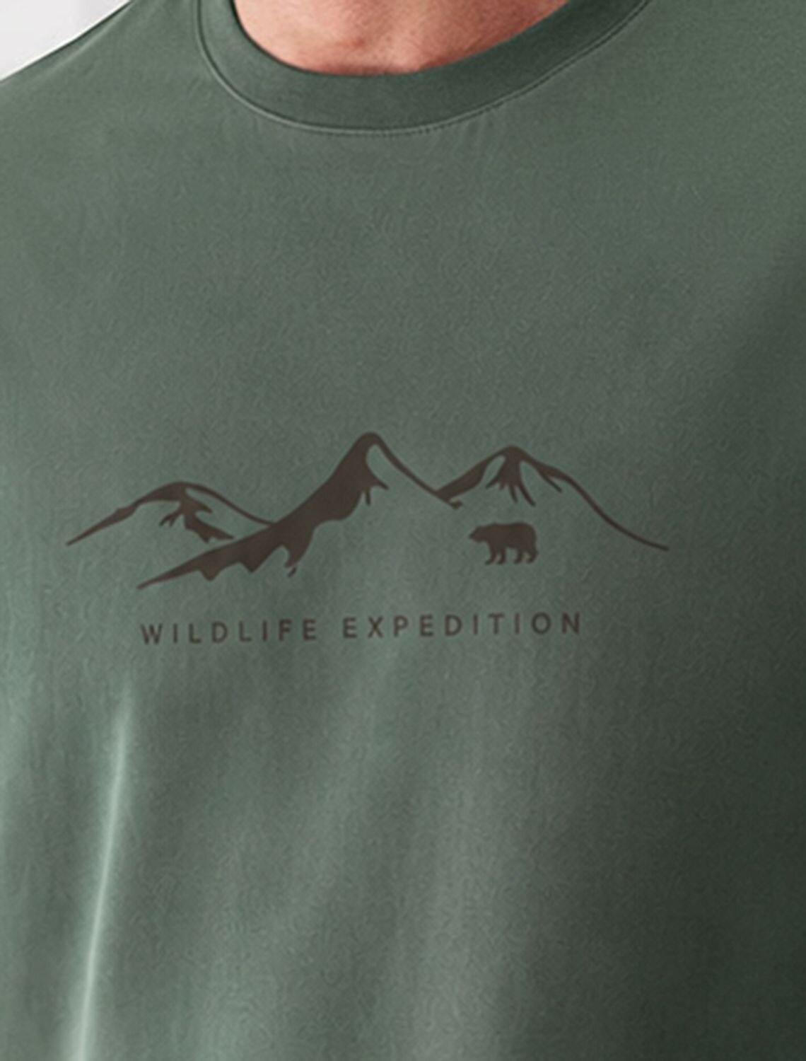 VILATTE Футболка 601710 U49.068 т.оливковый_wildlife