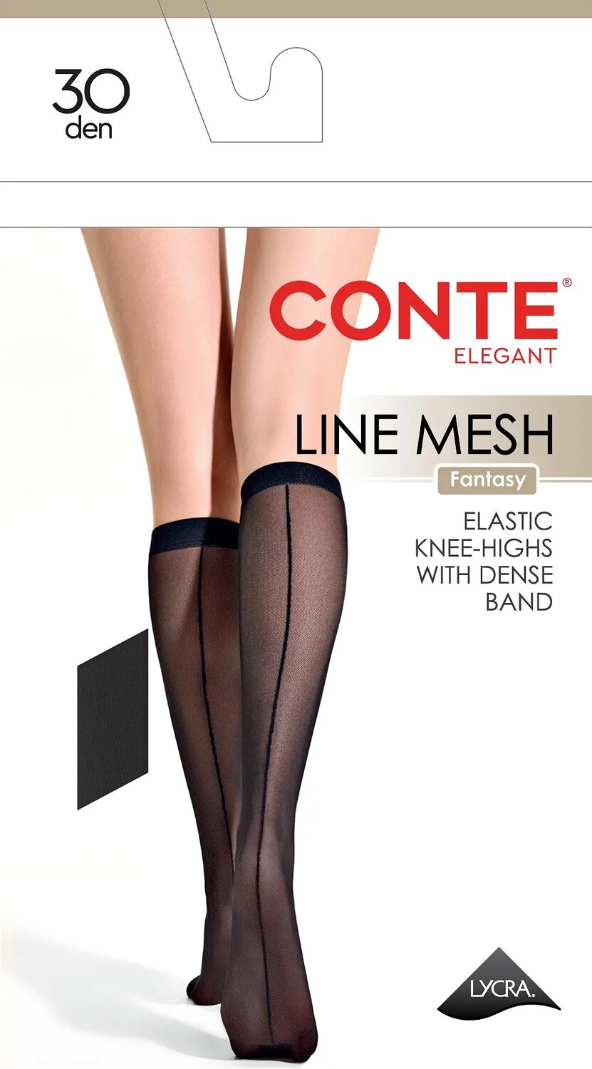 Conte elegant Гольфы 601905 FANTASY LINE MESH nero