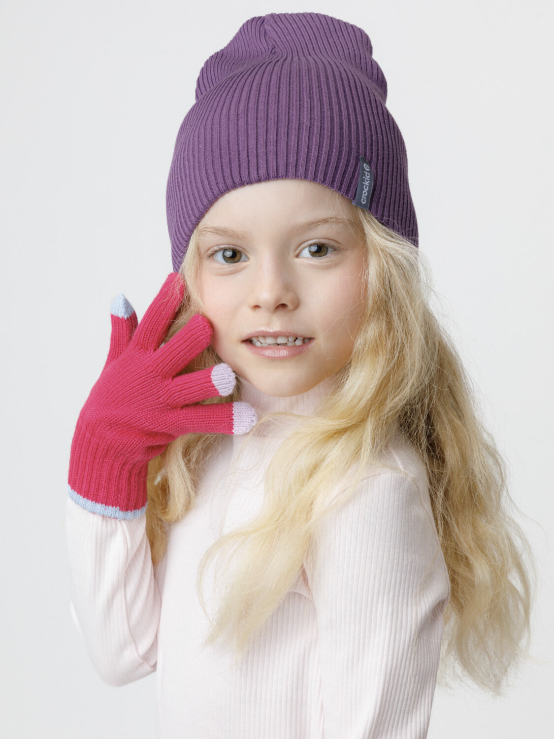 CROCKID Перчатки 601965 КВ 10026 насыщенно-розовый