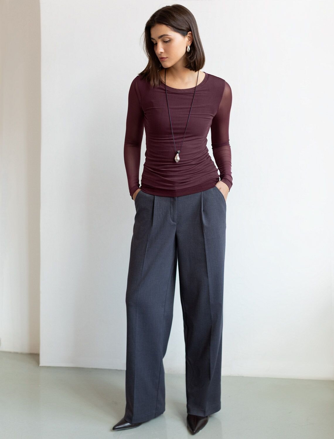 VILATTE Блузка 602024 D29.378 бургунди