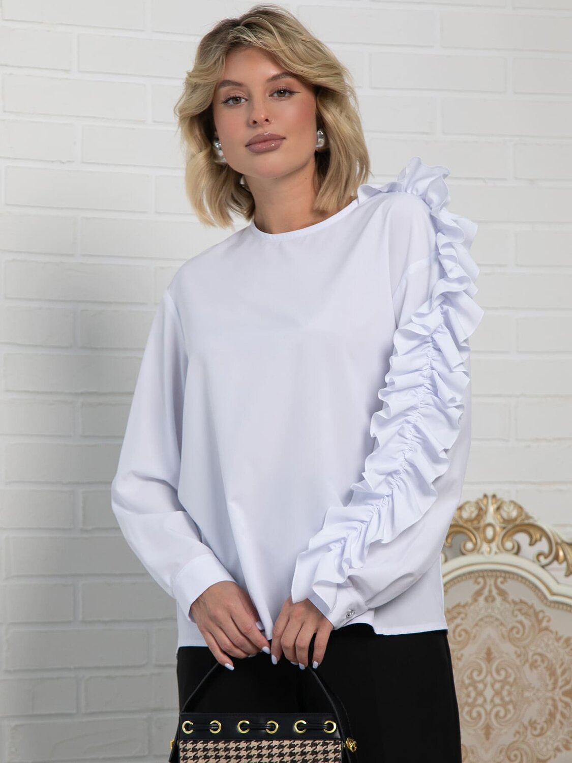 LT Collection Блуза 602111 Б16173-16М Белый