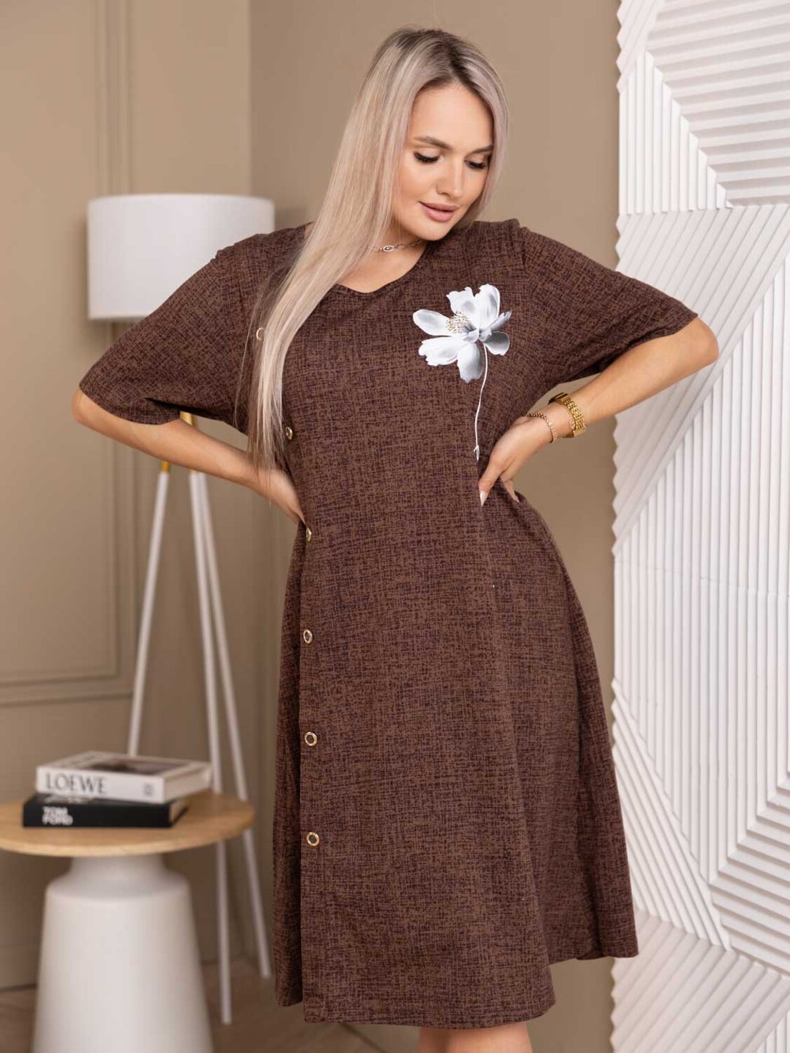 Текс-плюс Платье 602178 НФ-00249933 Коричневый