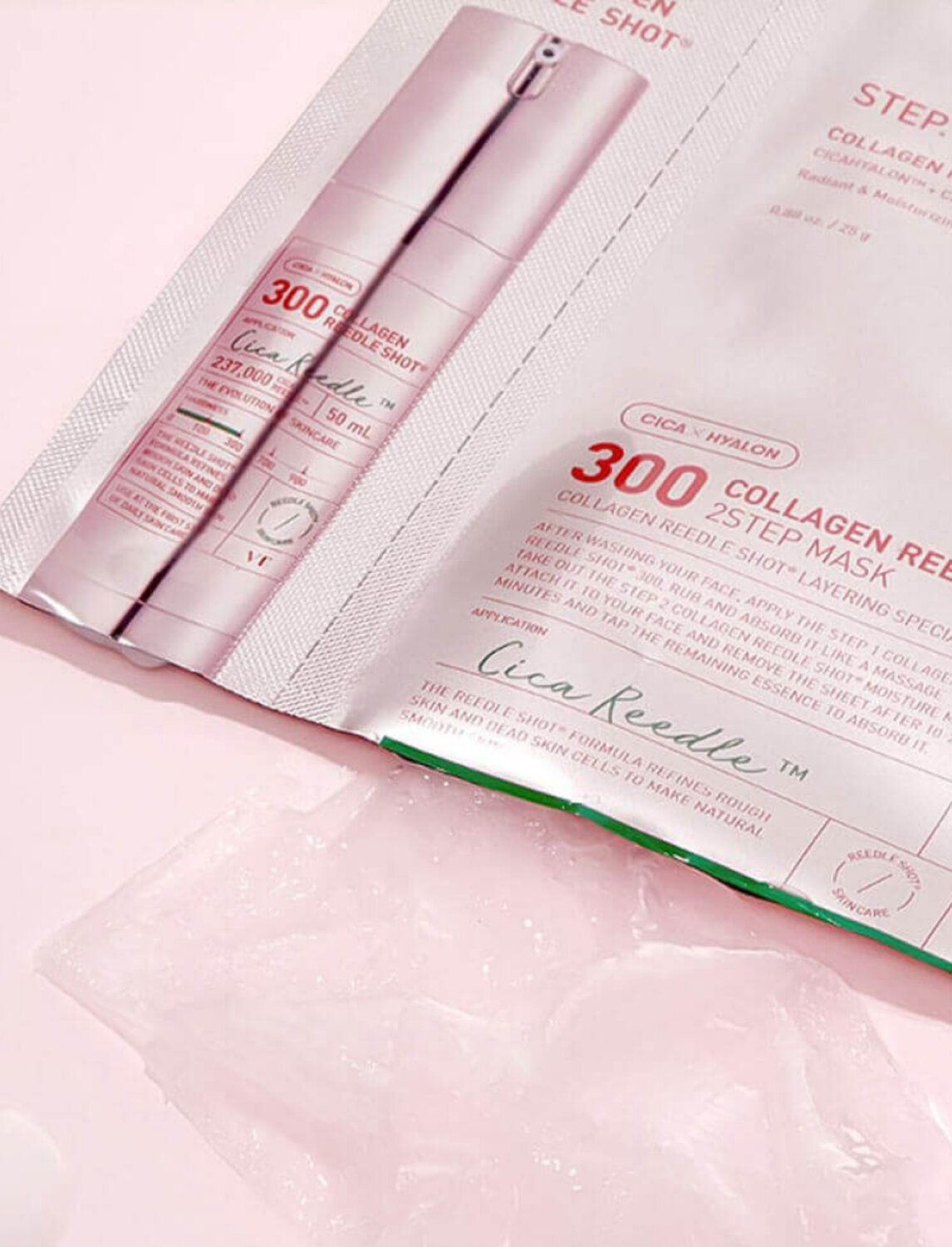VT Cosmetics Интенсивная двухфазная маска для лица с коллагеном / Collagen Reedle Shot 300 2step Mask, 1,5 г + 27 г 602321 28615 