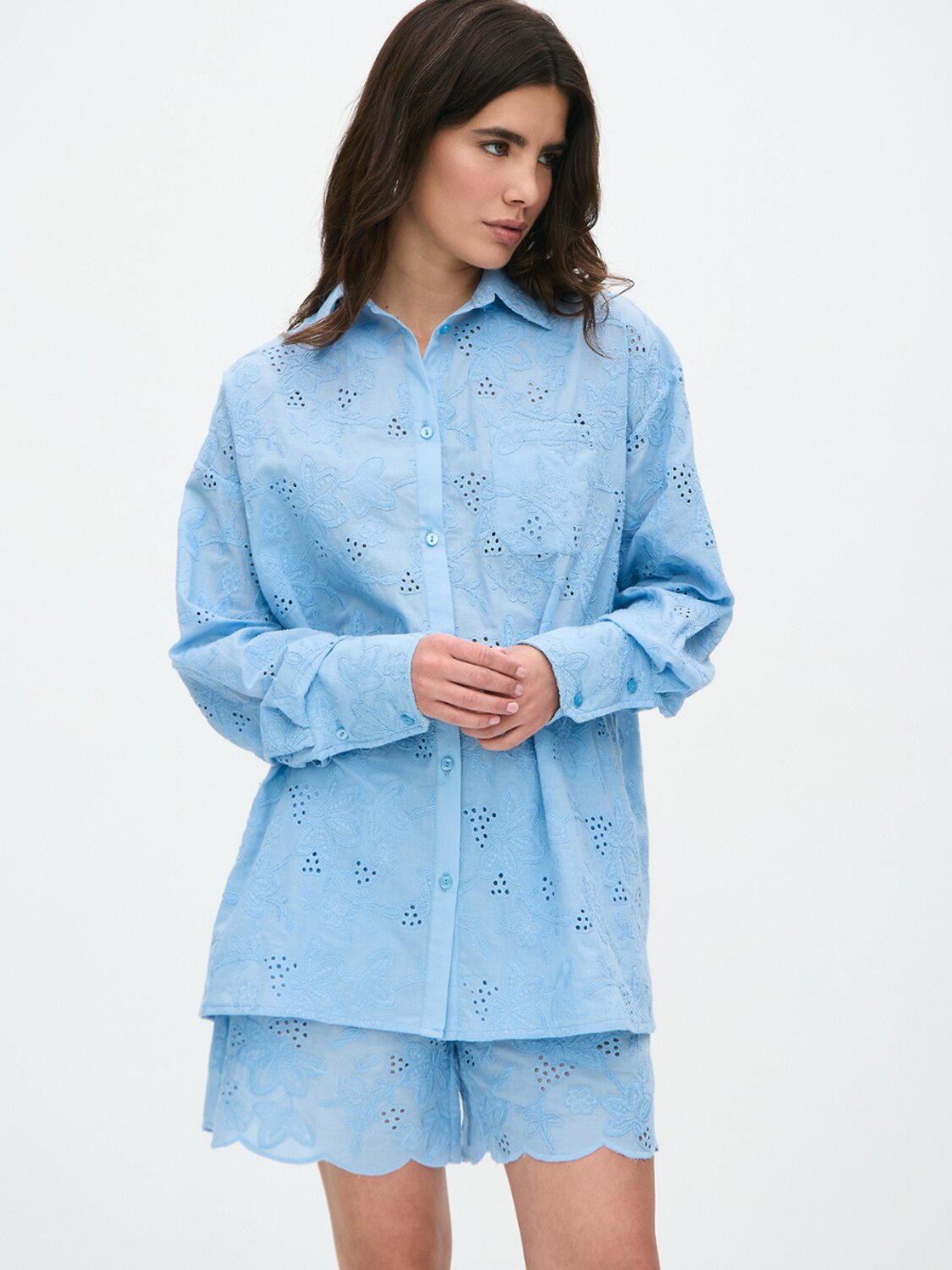 KRISKIS Женский костюм 602327 104-КостШитьеШортГолубой Голубой