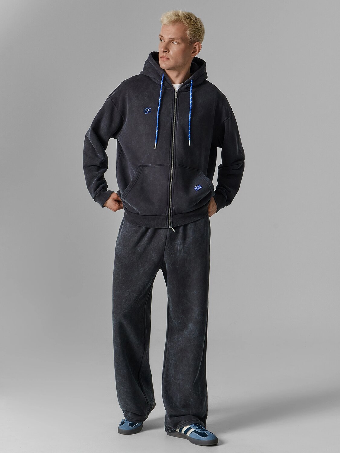 MARK FORMELLE Толстовка 602482 121211 ACID WASH на обсидиане