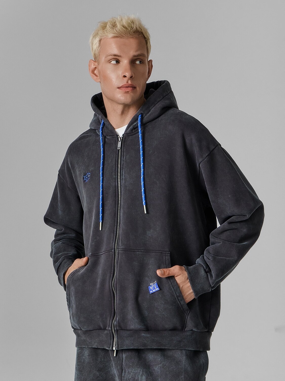 MARK FORMELLE Толстовка 602482 121211 ACID WASH на обсидиане