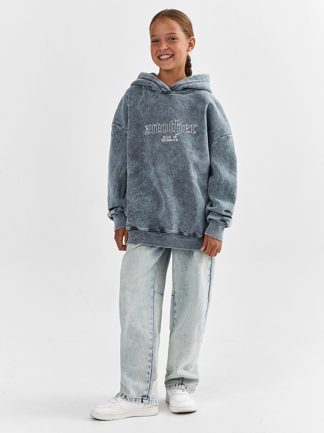 MARK FORMELLE Худи 602631 127886 ACID WASH сумрачный серый +печать