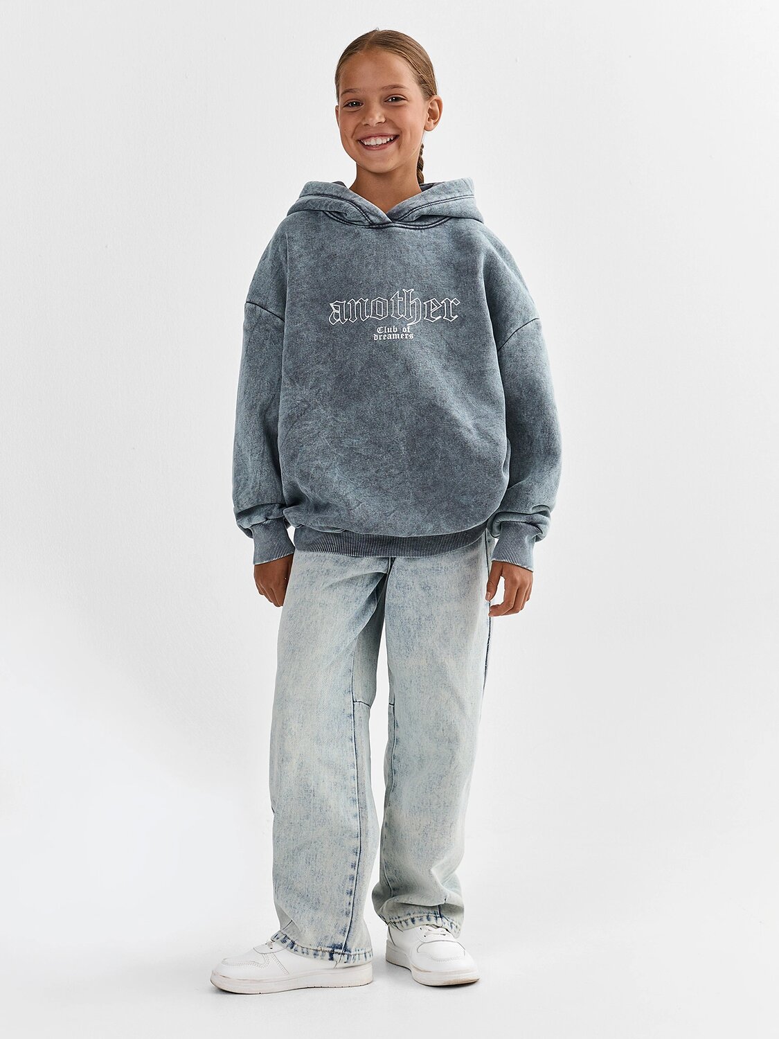 MARK FORMELLE Худи 602631 127886 ACID WASH сумрачный серый +печать