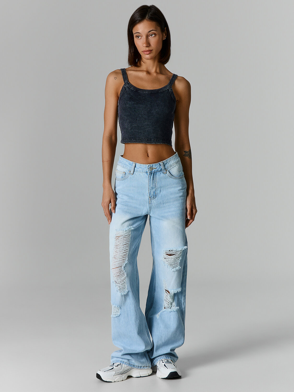 MARK FORMELLE Топ 603661 112921 ACID WASH черный