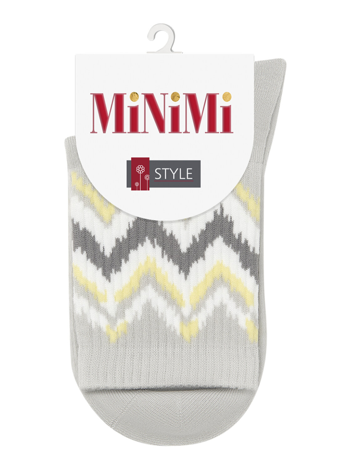 Minimi Носки 604480 MINI STYLE 4605 Grigio Chiaro (зигзаг) (Серый)