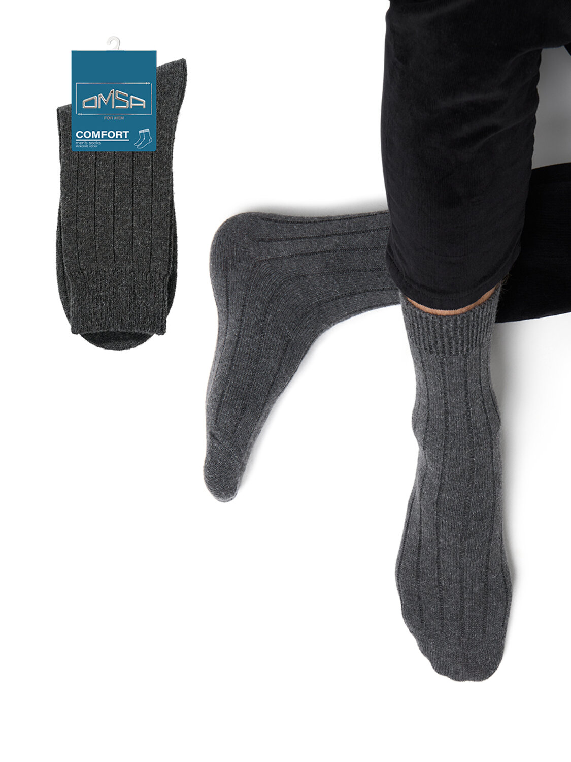 Omsa Носки 604482 OMSA COMFORT 306, WO+PC Grigio (Серый)