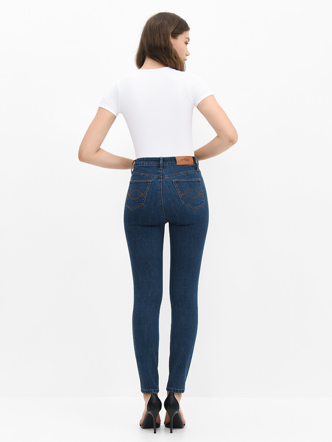 Omsa Джинсы 605032 OmD 1100 SKINNY Джинсы жен. Jeans Wash (Синий)