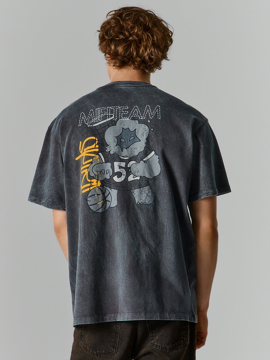 MARK FORMELLE Футболка 605139 111846 ACID WASH обсидиан +печать