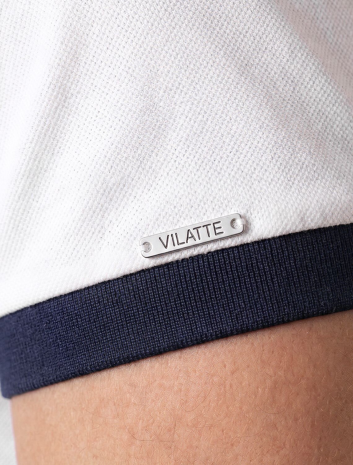 VILATTE Футболка 605246 U49.081 белый-т.синий