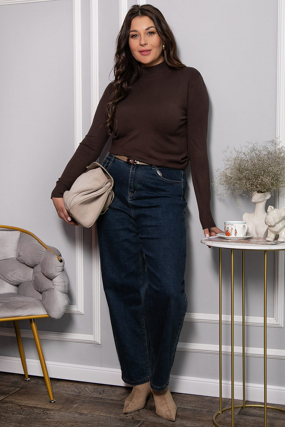 LT Collection Водолазка 605309 Б14553-20М Коричневый