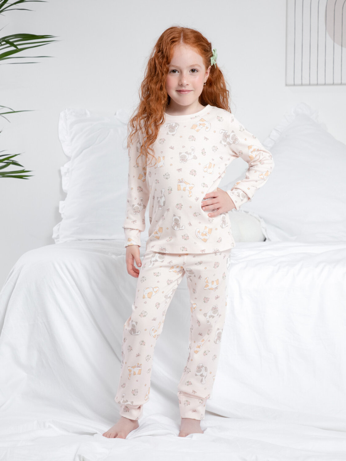 CROCKID Пижама 605342 К 1552 бело-розовый