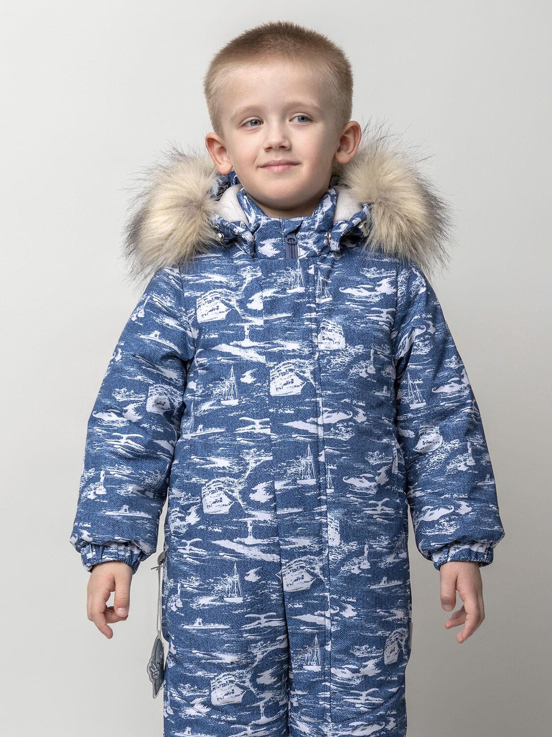 BATIK Комбинезон 605544 0313-27з-2 Принт деним синий