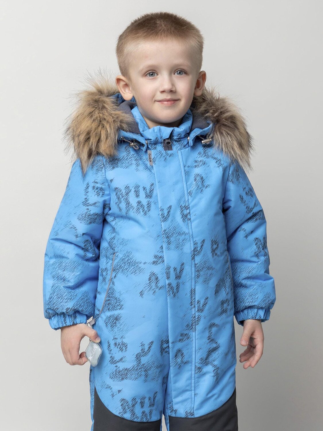 BATIK Комбинезон 605549 0315-27з-1 Принт деним/т.синий