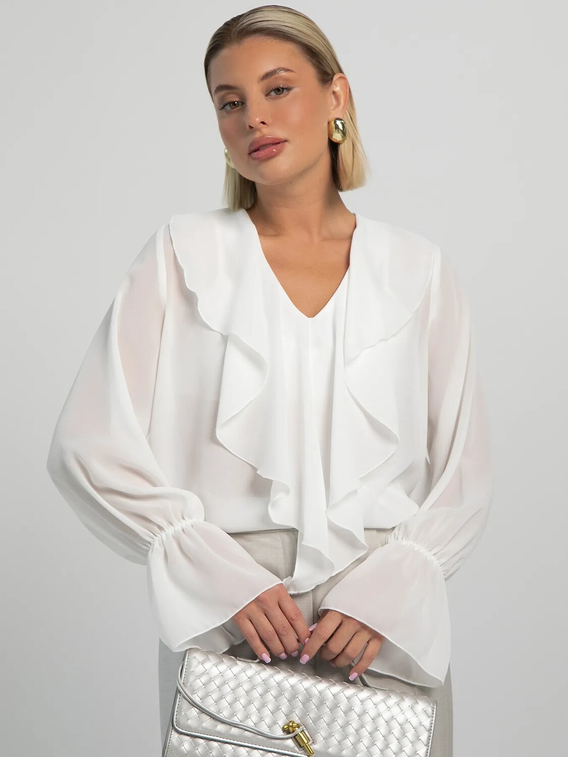 LT Collection Блуза 605560 Б16232-8М Белый