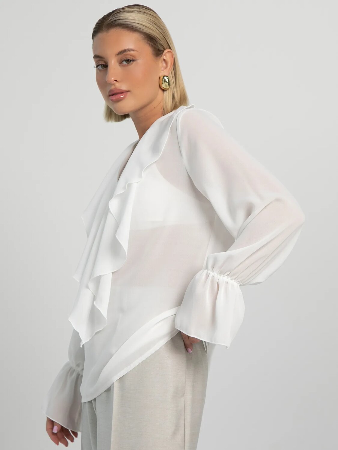 LT Collection Блуза 605560 Б16232-8М Белый