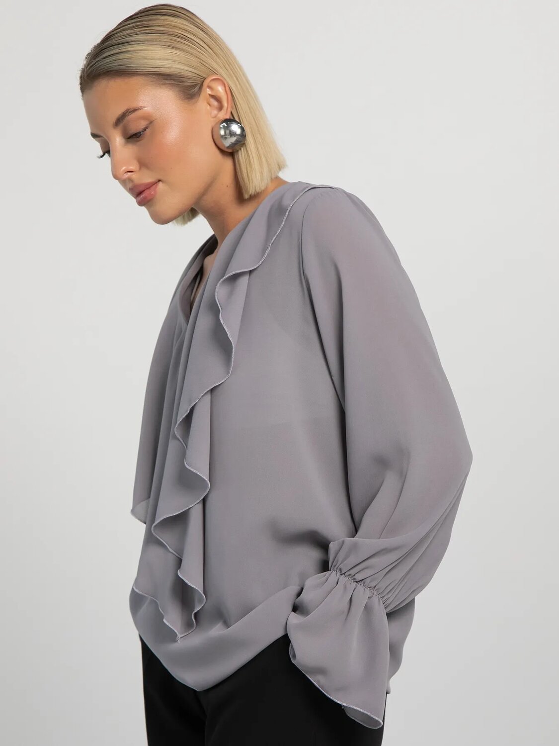 LT Collection Блуза 605566 Б16234-8М Серый